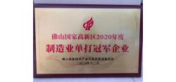 元通榮獲佛山國家高新區(qū)2020年度制造業(yè)單打冠軍企業(yè)！